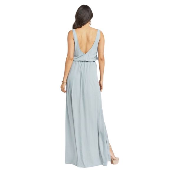 Show Me Your Mumu Kendall Maxi Bridesmaid Dress Solver Sage Crisp NWT - Picture 2 of 13